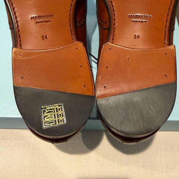 Magnanni Hampton Wingtip Oxfords Size 47 | New in Box | Cognac Spanish Leather - Picture 10 of 16